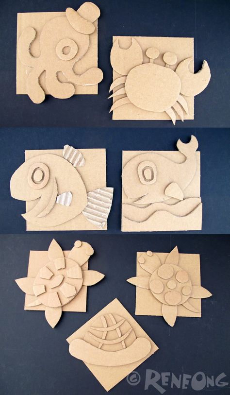 Cardboard Activities, Card For New Year, New Year Card Ideas, Cardboard Art Projects, Cardboard Relief, New Year Card Making, Cardboard Art Sculpture, Assignment Ideas, Happy New Year Card