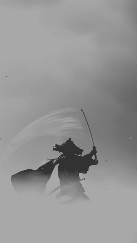 Samoraii Wallpaper, Japanese Wallpaper 4k, Samurai Art Wallpaper, Ronin Wallpaper, Japanese Warrior Art, Cold Anime, Ghost Of Tsushima Wallpaper, White Ninja, Guerriero Samurai