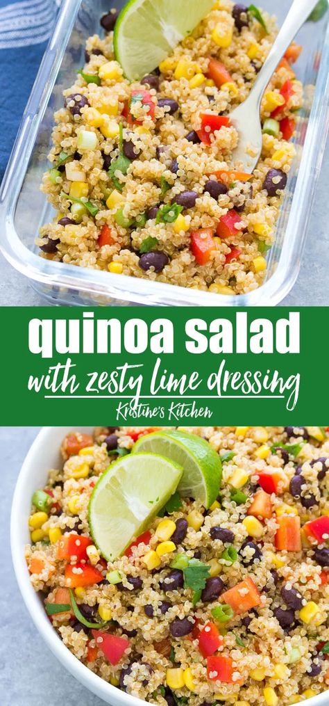 Cold Quinoa Salad, Salad With Black Beans, Quick And Easy Lunch Recipes, Southwest Quinoa, Southwest Quinoa Salad, Salad Macaroni, Quinoa Recipes Easy, Quinoa Recipes Healthy, Salad Quinoa