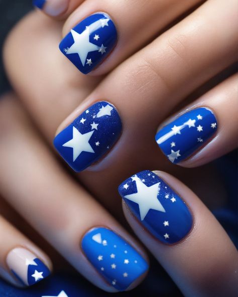 Feeling starry with this ultra-realistic blue manicure 🌟 #manicure #blue #stars #realistic #hand #nails #beauty #fashion #nailart #glam #trendy #style #feminine #artistic #unique #aiart Light Blue Nail Designs, Blue Manicure, Cosmic Nails, Light Blue Nails, Baby Blue Nails, Spring Nail Trends, Flower Nail Designs, Blue Nail Designs, Star Nails