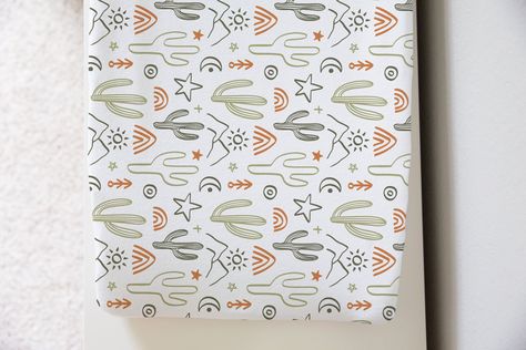 Western Boy Nursery, Changing Pad cover with mountains, Changing pad cover with Cactus, Western nursery set, Cowboy Baby, Neutral Baby Gifts Western Boy Nursery, Nursery Western, Western Boy, Cowboy Nursery, Western Nursery, Diaper Changing Table, Cactus Western, Muted Orange, Toddler Sheets