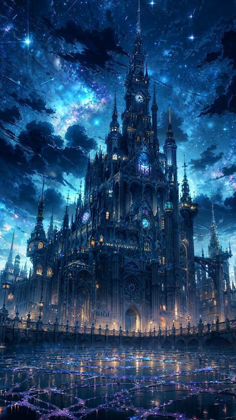 Castles Aesthetic, Star Kingdom, Celestial Kingdom, Moon Kingdom, Episode Interactive Backgrounds, Cool Pictures For Wallpaper, Dreamy Artwork, Fantasy Castle, Fantasy Places