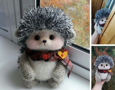 Crochet Porcupine, Crocheted Amigurumi, Hat Diy, Doll Plushies, Diy Hat, Crafty Things, Yarn Crafts, Pin Cushions, Crochet Amigurumi