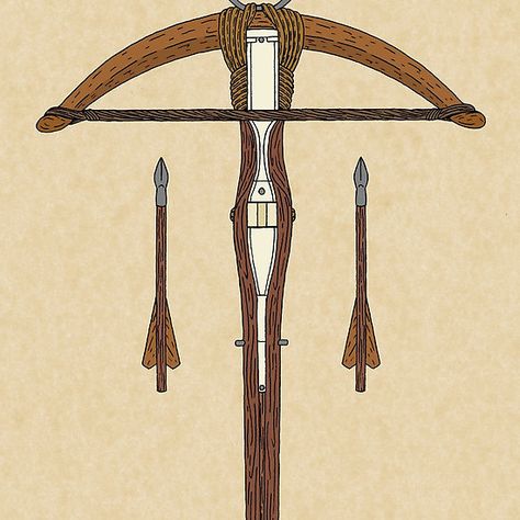 Medieval Crossbow, Diy Crossbow, Composite Bow, Crossbow Bolts, Bow Drawing, Bristol Board, Artist Pens, Crossbow, Dark Ages