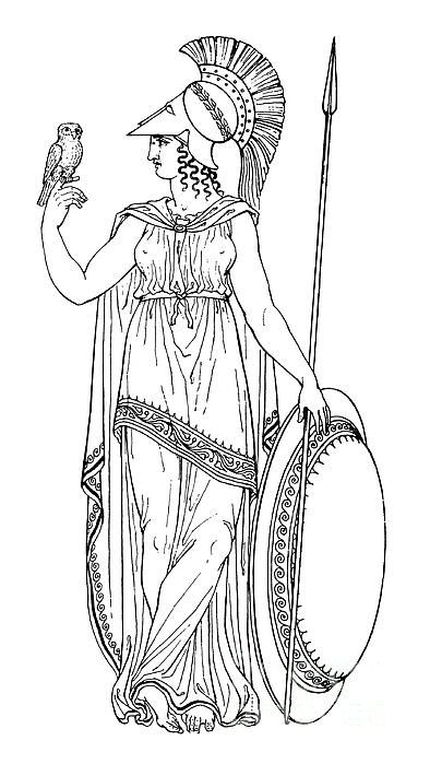 Goddess Of Truth, Greek Drawing, Athena Tattoo, Ancient Greek Art, Mythology Tattoos, Engraving Illustration, Greek And Roman Mythology, Athena Goddess, Roman Goddess