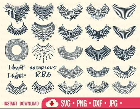 Collar Tattoo, I Dissent, Notorious Rbg, Skin Art, Future Tattoos, Cute Tattoos, Digital Printables, Tattoos And Piercings, Cricut Silhouette