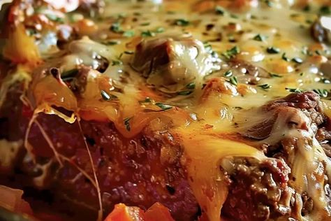 Beef Lombardi Recipe Beef Lombardi, Creamy Cheese, Tomato Sauce, Ground Beef, Main Dishes, Sauce, Cheese