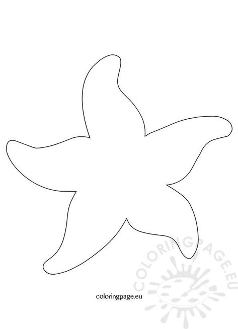 Starfish Stencil Printable, Starfish Template Free Printable, Star Fish Template, Sea Horse Template, Starfish Template, Starfish Art, Starfish Pattern, Fish Template, Pattern Printable