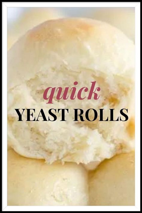 Rapid Rise Yeast Rolls Recipe, Quick Yeast Rolls Recipe, Honey Yeast Rolls, Quick Yeast Rolls, Easy Homemade Rolls, Easy Dinner Rolls, Yeast Dough Recipe, Quick Dinner Rolls, Yeast Bread Rolls