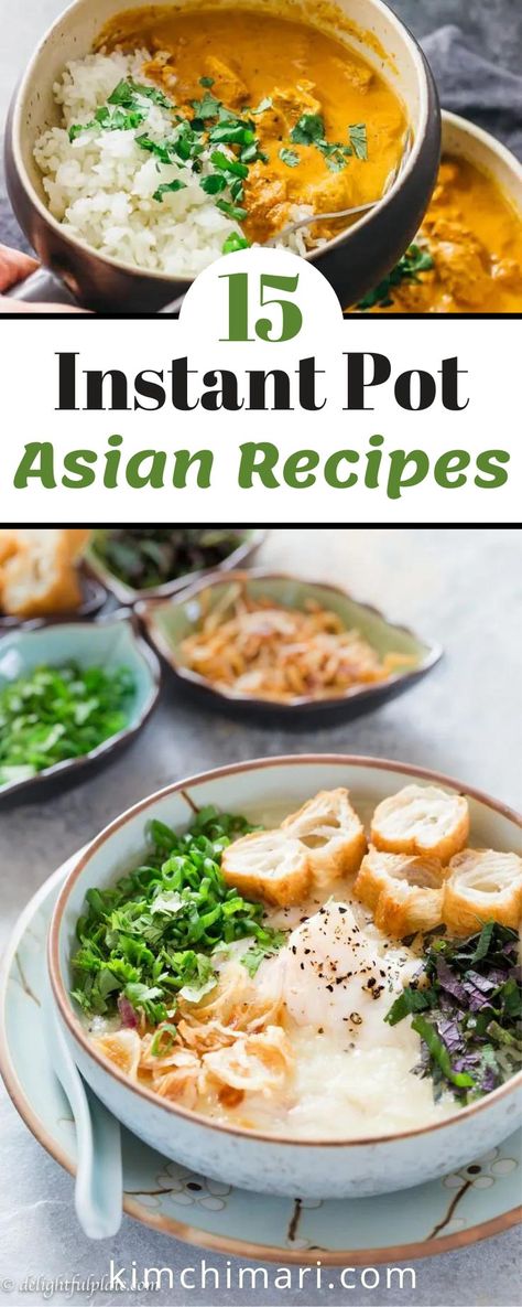 This is a collection of the top 15 Instant Pot Asian recipes to try at home! As a pressure cooker, slow cooker, and rice cooker all rolled into one, Instant Pot has made cooking so much easier and faster. And fun too! You will find soups and curries to meat and rice dishes all designed to help you get a meal on the table in half the time without sacrificing authentic Asian flavors. Enjoy! Instant Pot Chinese, Instant Pot Asian Recipes, Instant Pot Asian, Rice And Noodles, Asian Soups, Asian Dinners, Food Instant Pot, Best Instant Pot Recipe, Instant Pot Meals