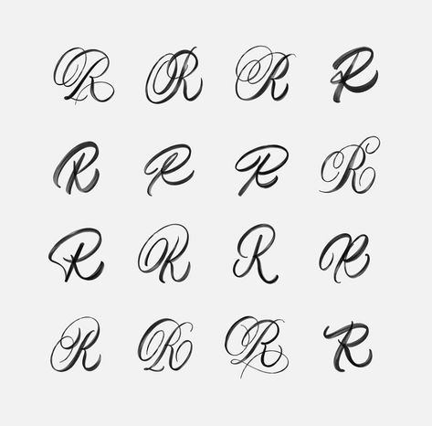 Cursive R Tattoo, Letter R Fonts, R Calligraphy Letter, J Calligraphy, Cursive R, Payasa Tattoo, Letter R Tattoo, Cursive Letters Fancy, Tattoo Calligraphy