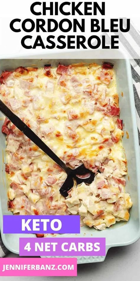 Keto Chicken Cordon Bleu Casserole, Keto Chicken Cordon Bleu, Casserole Low Carb, Cordon Bleu Casserole, Chicken Cordon Bleu Casserole, Low Carb Low Fat Recipes, Low Carb Casseroles, Lost 100 Pounds, Chicken Cordon