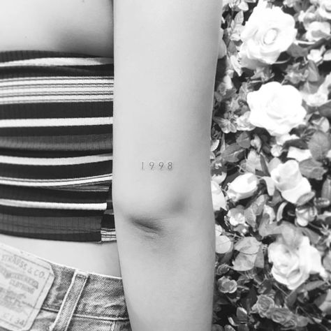 - 1 9 9 8 - 🌷 . . . #1998 #west4tattoo #smalltattoo #littletattoos #littletatts #nyc #love #yeartattoo #tinytattoo #tinytattoos #tinytatts 1998 Aesthetic, 1998 Tattoo, Font Tattoos, Tattoo Ideas Arm, Old English Tattoo, Nyc Love, Hair Accessories Braids, Tattoo Sites, Number Font