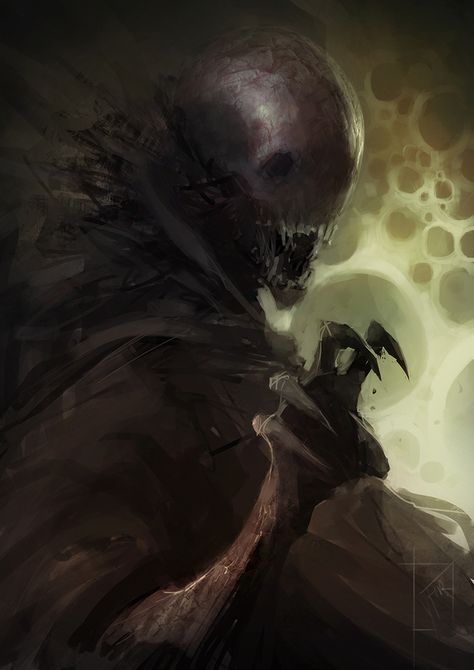 Tabletop Gaming Resources : Photo Dark Creatures, Heroic Fantasy, Cosmic Horror, 다크 판타지, Monster Concept Art, Fantasy Monster, Scary Art, Creepy Art, Arte Fantasy