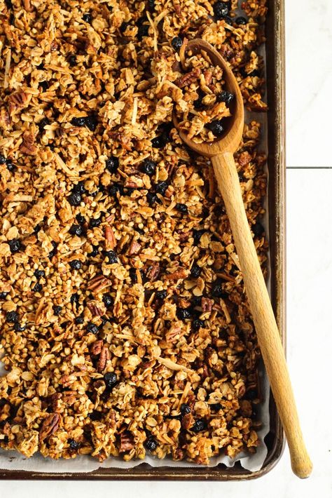 Crunchy Buckwheat Granola Buckwheat Granola, Buckwheat Groats, Pecan Rolls, Baked Granola, Breakfast Specials, Minimalist Baker, Unsweetened Coconut, Silicone Baking Mat, Baking Mat