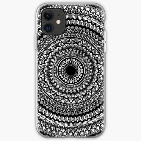 White Mandala Art, Black And White Mandala, Mandala Phone Case, Mandala Iphone, Handmade Phone Case, White Mandala, Mandala Iphone Case, Mobile Cover, Art Iphone Case