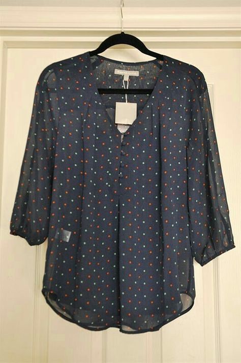 Blouse Fix Clothing, Color Dots, Orange Cardigan, Stitch Fit, Dark Gray Color, Stitch Fix Outfits, Fashion Tops Blouse, Girls Top, Stitch Fix Stylist