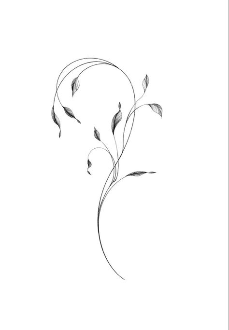 Flower Vine Tattoos, Brush Tattoo, Vine Tattoos, Shoulder Tattoos For Women, Botanical Tattoo, Line Art Tattoos, Spine Tattoos, Girly Tattoos, Tiger Tattoo