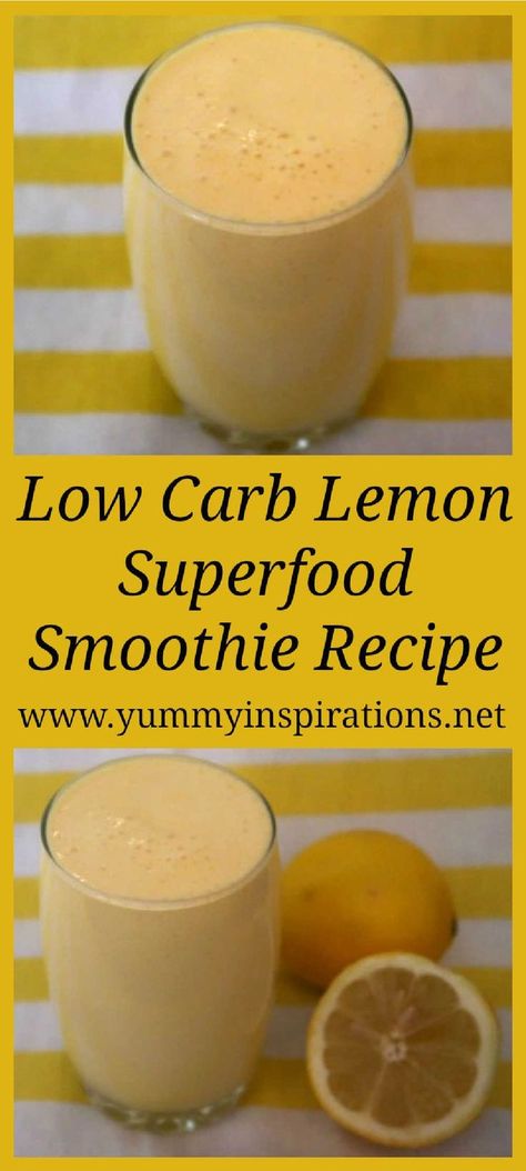 Lemon Superfood Smoothie Recipe – Easy Low Carb Breakfast Smoothies with yogurt, lemon and other superfood ingredients. Smoothies With Yogurt, Smoothie Low Carb, Easy Low Carb Breakfast, Keto Breakfast Smoothie, Banana Apple Smoothie, Desayuno Keto, Keto Smoothie Recipes, Kale Smoothie, Yogurt Smoothies