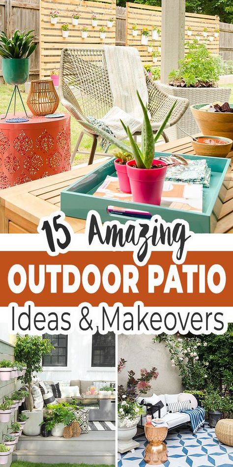 Check out these wonderful outdoor patio makeovers and let it inspire you to make your own outdoor space a place you'll enjoy for years! Outdoor Breezeway Decorating Ideas, Breezeway Decorating Ideas, Simple Outdoor Patio Ideas, Simple Outdoor Patio, Outdoor Room Decor, Diy Organizing Ideas, Room Decor Ideas Diy, Outdoor Patio Ideas Backyards, Decor Garden Ideas