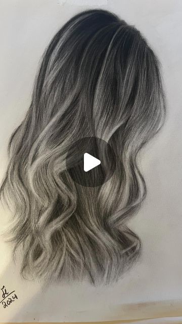 farzaneh izadi on Instagram: "#hairdrawing #drawing #sketch #easy #lifehacks #artist #art #gallery" Hair Wavy Drawing, How To Draw Hair From The Back, Wavy Hair Drawing Tutorial, How To Draw Wavy Hair, How To Draw Straight Wavy And Curly Hair, Drawing Long Wavy Hair, How To Sketch Wavy Hair, How To Draw Hair, Drawing Tips