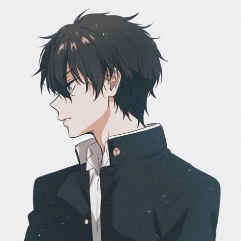 Anime Boy Side Profile, Anime Side View, Hyouka Oreki, Side Face Drawing, Side View Of Face, Oreki Houtarou, Side View Drawing, Profile Drawing, Anime Classroom