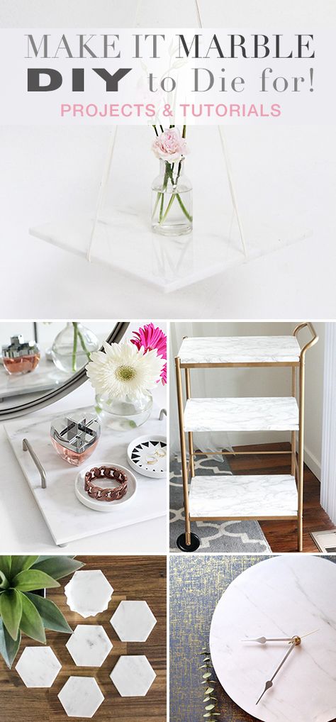 DIY Projects made with Marble or Marble Look Materials! Great projects and tutorials for making place cards, coasters, trays, tables, clocks & more from marble or marble like materials! #DIY #marbleprojects #DIYmarbleprojects #DIYhomedecor Diy With Marble Pieces, Scrap Marble Projects, Marble Diy Projects, Diy Marble Crafts, Flat Marble Crafts, Marble Diy, Craft Organization Diy, Marble Serving Boards, Marbles Crafts