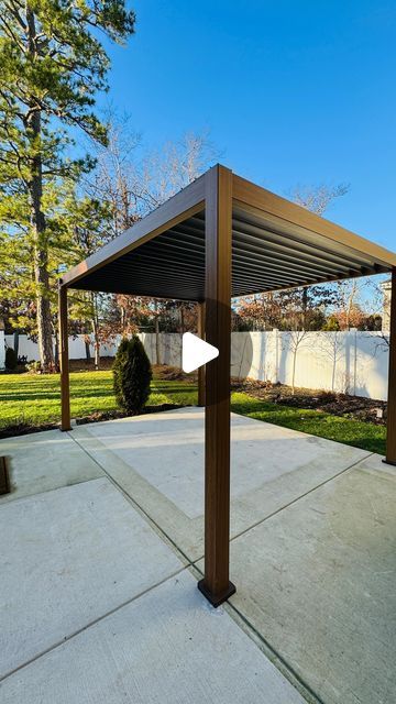 95K likes, 1,214 comments - dressyourdecor on January 26, 2024: "A pergola with an adjustable roof? Yes please! 😭 I’m obsessed with my newest Amazon addition to my patio by @miradoroutdoor It is sturdy, beautiful and super modern! This was a breeze to put together thanks to the exceptional installation service offered by Mirador and we finally get to enjoy the outdoors with or without shade as we please! If you are on the hunt for that perfect pergola, I highly recommend this. The louvered p Pergola With Doors, Louvered Pergola Ideas, Metal Pergola Ideas, Screened Pergola, Adjustable Pergola, Pergola Roof Ideas, Pergola Ideas Backyard, Pergola Patio Attached To House, Outdoor Patio Roof Ideas