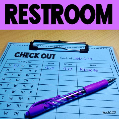 Classroom Management: Restroom Breaks Avoidance Behavior, Teaching Classroom Management, Classroom Procedures, Classroom Behavior Management, 5th Grade Classroom, Restroom Sign, 4th Grade Classroom, 3rd Grade Classroom, Class Management