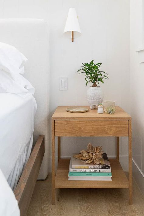 A Perfect Pair: Nightstand & Sconce Combinations – Mindy Gayer Design Co. 30 Inch Nightstand, Boho Bedroom Nightstand, Mid Century Modern Bedroom, Minimalist Bedroom Design, White Sheets, Design Del Prodotto, Natural Home Decor, Decoration Inspiration, Cool Ideas