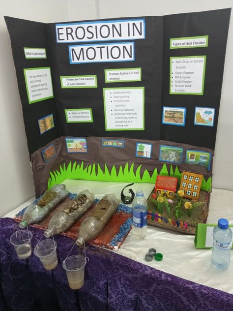 Soil Erosion Project, Soil Erosion Science Fair Project, Science Project Highschool, Science Fair Projects Highschool Ideas, Middle School Science Fair Project Ideas, Science Fair Ideas Highschool, Science Fair Projects For Middle School, Science Fair Projects 8th Grade, Science Fair Projects Highschool