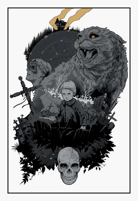 Gallery - Scott Buoncristiano's Portfolio Stephen King Movies, Pet Cemetery, Pet Sematary, Horror Posters, Horror Movie Art, Horror Movie Posters, Alternative Movie Posters, Jason Voorhees, Freddy Krueger