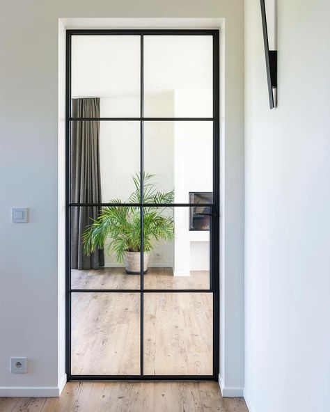 steel door. Glads Doors, Steel Interior Doors, Crittal Door, Crittal Doors, Steel Frame Doors, Steel French Doors, Industrial Design Style, Large Open Plan Kitchens, Industrial Door