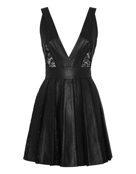 Leather Mini Dress Lace Rocker Chic Outfit, Mini Dress Lace, Skirt Straight, Night Club Outfits, Leather Mini Dress, Full Circle Skirts, Costume Shop, Formal Style, Philipp Plein