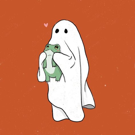 Cute Halloween Illustration, Gardnerville Nevada, Ghost Cute, Cute Cat Memes, Frog Wallpaper, Frog Illustration, Frog Drawing, Frog Art, Get Back To Work