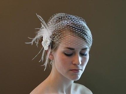 wedding veil Vintage Short Hair, Birdcage Veil Wedding, Cage Veil, Wedding Veils Short, Wedding Veil Vintage, Flower Veil, Veil Styles, Vintage Veils, Short Veil