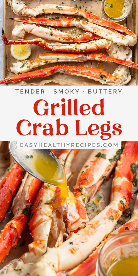 Grilled Crab Legs, King Crab Legs Recipe, Crab Legs On The Grill, Grilled Crab, Cooking Crab Legs, Cooking Crab, Crab Legs Recipe, King Crab Legs, Seafood Recipes Healthy