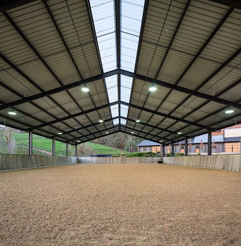 Covered Riding Arena, Horse Riding Arena, Equestrian Stables, Horse Arena, Barn Plan, Indoor Arena, Dream Stables, Riding Arenas, Dream Horse Barns