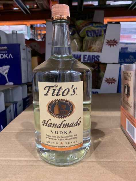 Tito's Vodka has been pretty popular for a while now. My last memory of drinking Tito's was ordering it in Mexico, not realizing it had to be imported from the USA & paying a hefty premium because it was the most expensive Vodka on the menu (It was a LONG time ago). Costco carries the handle, or 1.75L bottle for $28.99.   #costco #titoshandmadevodka #titosvodka #vodka Bottle Of Vodka, Acholol Aesthetic, Titos Vodka Drinks, Expensive Vodka, Summer Coolers, Vodka Brands, Halloween Express, Pot Still, Titos Vodka