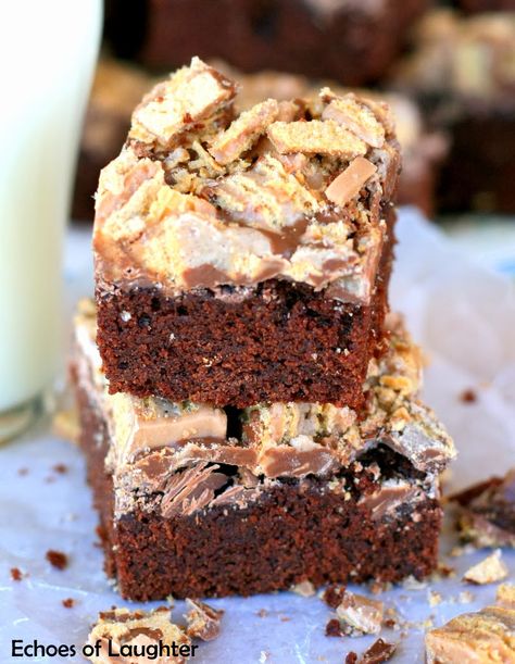 Coffee Crisp Brownies Coffee Crisp Cheesecake, Coffee Crisp Recipe, Coffee Crisp Bar, Coffee Crisp, Crisp Desserts, Sugar Free Brownies, Decadent Chocolate Desserts, Canada Trip, Chocolate Crunch