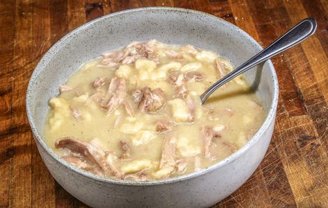 Easy Slow Cooker Squirrel and Dumplings Rabbit Dumplings Recipe, Squirrel Dumplings Recipe, Squirrel Recipes, Grilled Venison, Venison Backstrap, Squirrel Food, Homemade Dumplings, Deer Meat, Wild Game Recipes