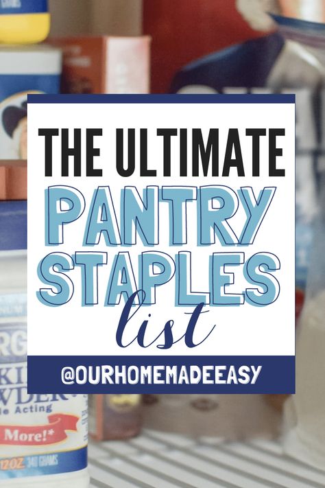 my favorite pantry staples for making everyday meals Pantry Staples List, Ultimate Pantry, Meatless Chili, Pantry Meals, Pantry List, Asian Dressing, List To Make, Taco Spice, Canned Fruits