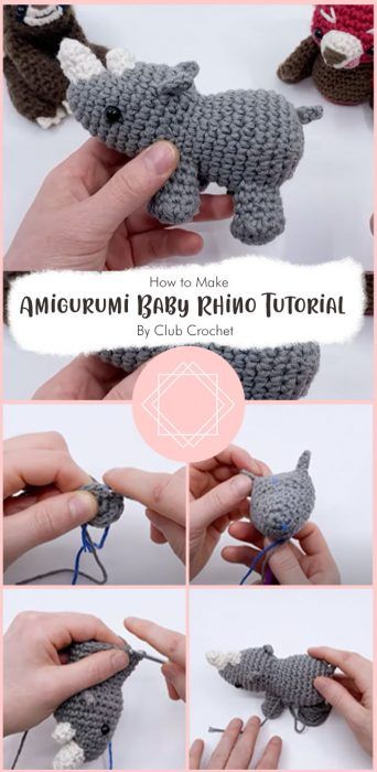 Rhinoceros Crochet Pattern Free, Free Crochet Rhino Pattern, Crochet Amigurumi Rhino Free Pattern, Crochet Rhino Pattern, Rhino Amigurumi Free Pattern, Crochet Safari Animals Free Pattern, Crochet Rhino Pattern Free, Rhino Crochet Pattern Free, Crochet Zoo Animals