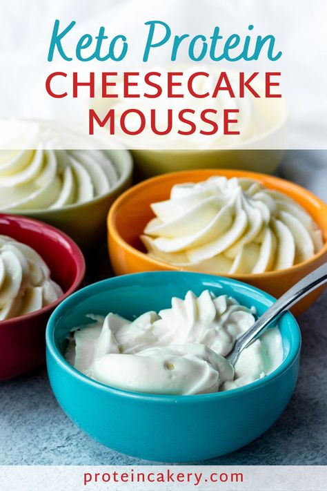 Keto Protein Cheesecake, Protein Cheesecake Mousse, Keto Protein Pudding Recipe, Protein No Bake Cheesecake, Keto Cheesecake Mousse, Cheesecake Protein Pudding, Vanilla Protein Powder Recipes, Recipes With Protein Powder, High Protein Dessert Recipes