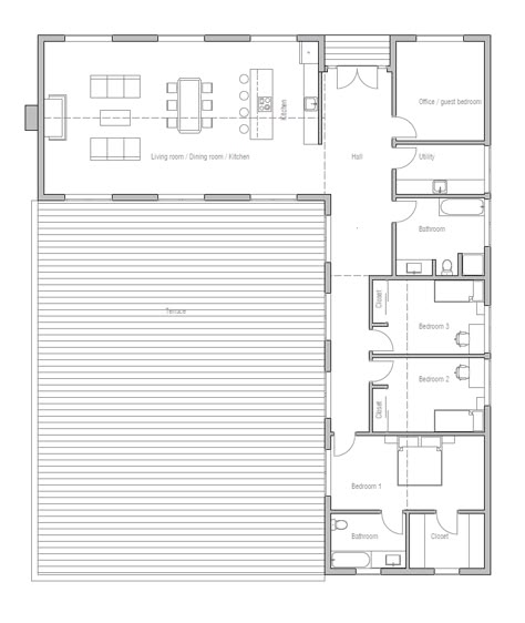 L Shaped House Plans, Loft Floor, L Shaped House, Bungalow Floor Plans, Barndominium Ideas Interiors, 4 Bedroom House Plans, Barndominium Ideas Floor Plans, Farmhouse Barndominium, Bedroom Farmhouse