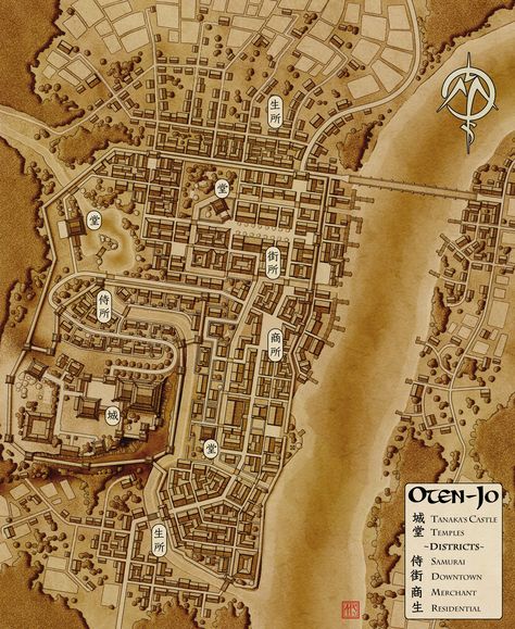 ArtStation - Fantasy Map - Japanese Themed Cartographers Guild, Fantasy Map, Map