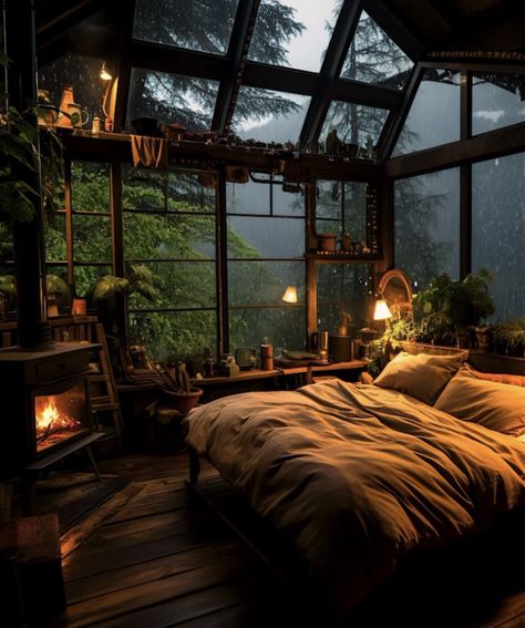 Dream Room Inspiration, Forest House, Bedroom Aesthetic, Aesthetic Bedroom, Dream Rooms, Pretty House, Dream House Decor, Dream Bedroom, House In The Woods