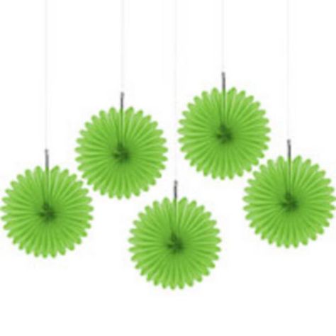 Kiwi Green Mini Paper Fan Decorations 5ct Luau Decorations, Paper Fan Decorations, Fan Decoration, Halloween Costume Shop, Kids Party Supplies, Sports Themed Party, Paper Fans, Green Decor, Party Stores