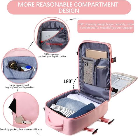 Cabin Bags 40x20x25 for Ryanair Underseat Carry-ons Bag Hand Luggage Bag Travel Backpack Cabin Size 20L : Amazon.co.uk: Fashion Hand Luggage Bag, Cool Hacks, Cabin Bag, Luggage Bags Travel, Best Build, Hand Luggage, Wet Bag, Luggage Bag, Essential Bag