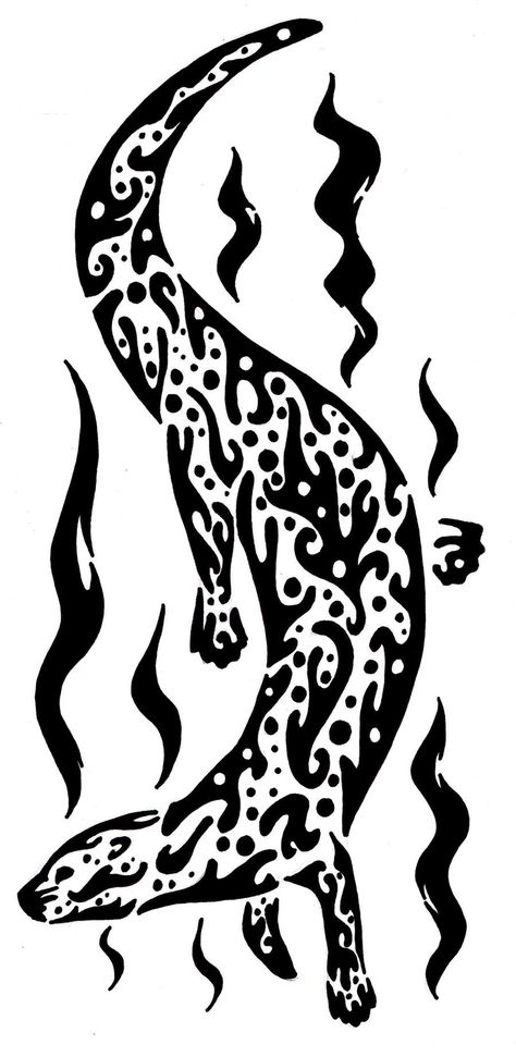 Celtic Otter, Otter Spirit Animal, Otter Tattoo, Otter Illustration, Fox Nursery Art, River Otters, Super Tattoo, Tattoo Animal, Totem Poles